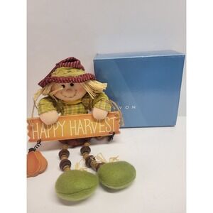 Vtg Avon Happy Harvest‎ Scarecrow Doll Hanging Decoration Fall Autumn Decor